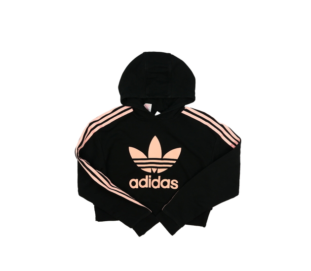 Černá crop mikina Adidas 