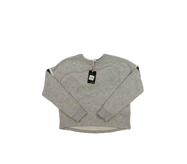 Nová šedá crop mikina s nápisem Primark 