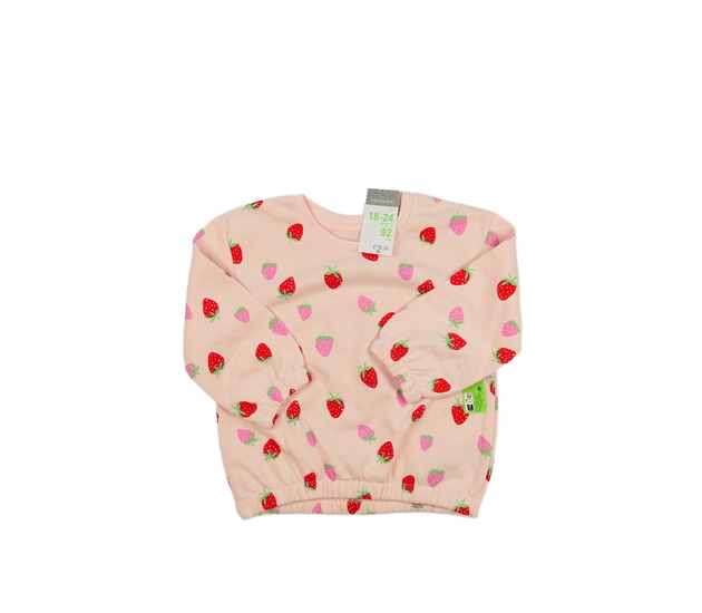 Nová růžová mikina s jahodami Primark 