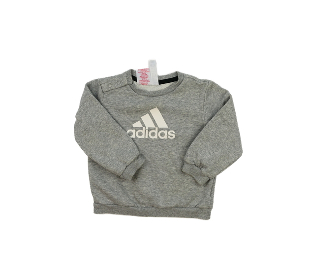 Šedá melírovaná mikina Adidas 