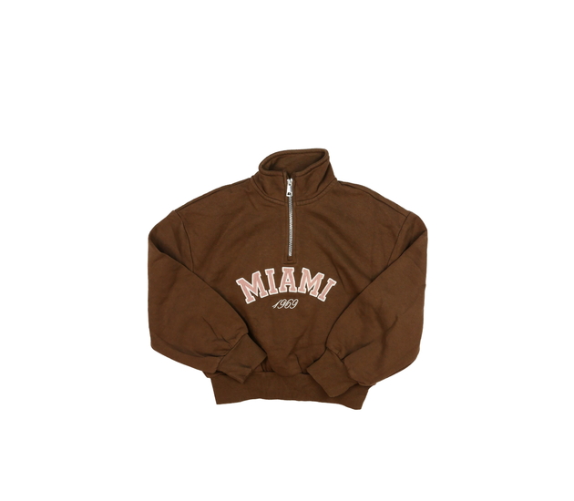 Hnědá mikina s nápisem Primark 