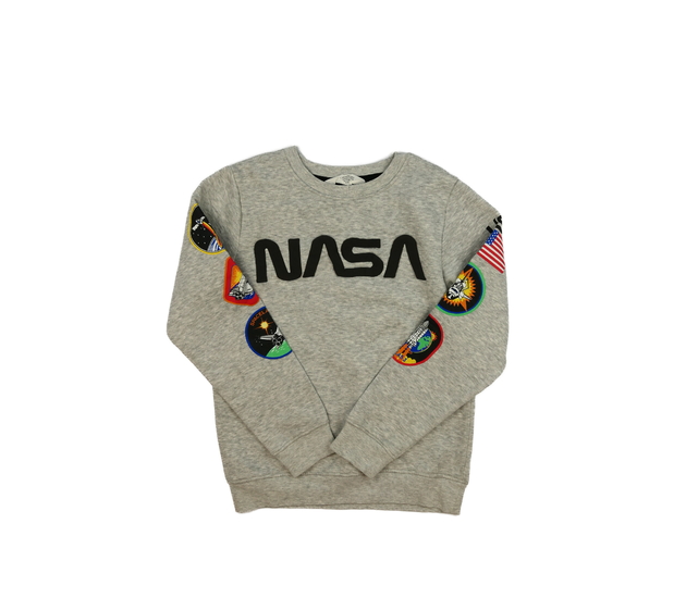Šedá melírovaná mikina NASA H&M