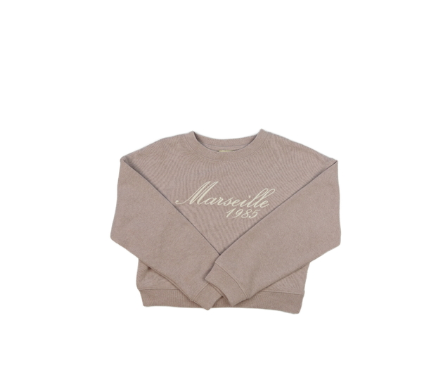 Lila crop mikina s nápisem F&F