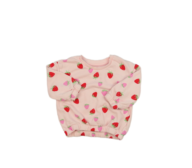 Růžová mikina s jahodami Primark 