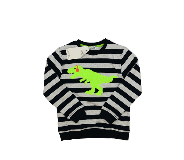 Nová šedo-modrá dinosauří mikina M&S