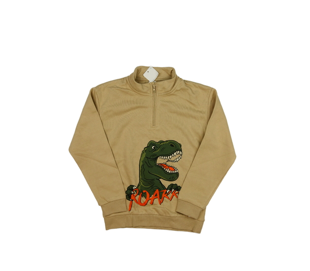 Nová hnědá mikina s dinosaurem 