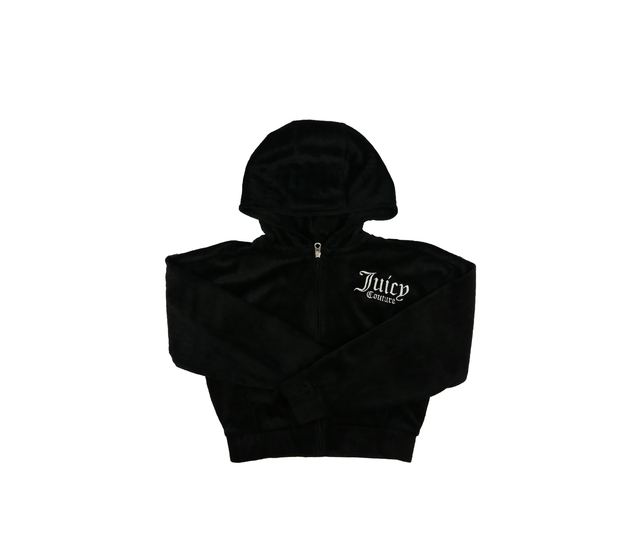 Černá semišová crop mikina Juicy Couture 