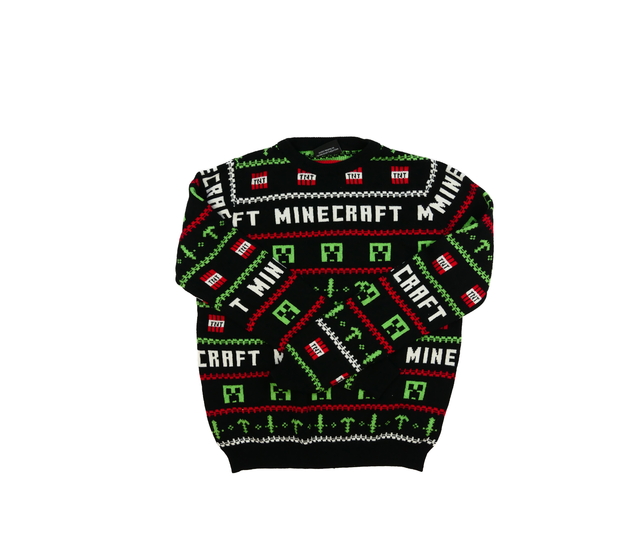 Černý svetr Minecraft Nutmeg 
