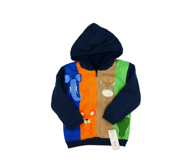 Nový zimní svetr se zvířátky na zip George 