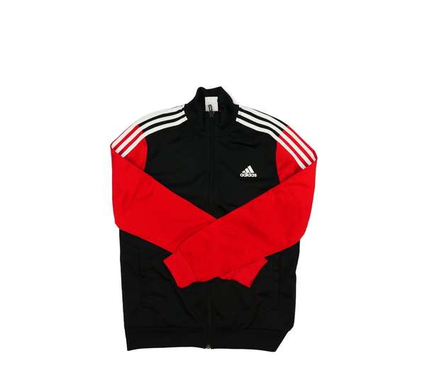 Černo-červená sportovní mikina Adidas 