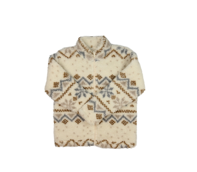 Světlá vzorovaná chlupatá mikina Nutmeg