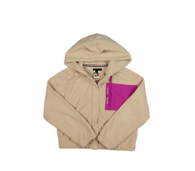 Krémová fleecová mikina vel. 182 Tommy Hilfiger