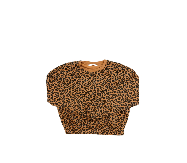 Hnědá vzorovaná crop mikina M&S