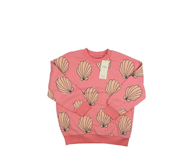 Nová růžová mikina s mušlemi M&S
