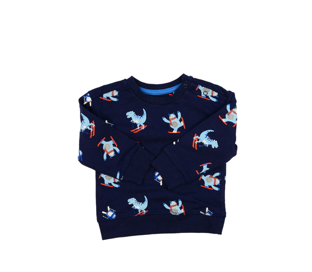Tmavě modrá dinosauří mikina Mothercare