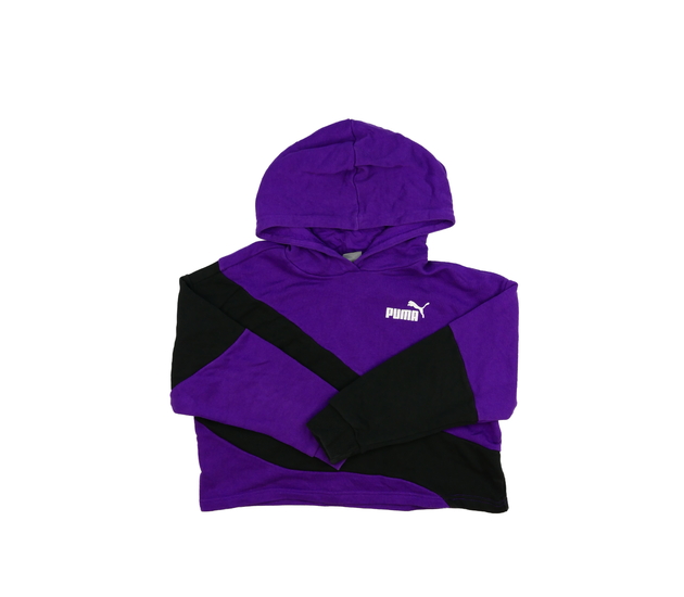 Černo-fialová crop mikina Puma 