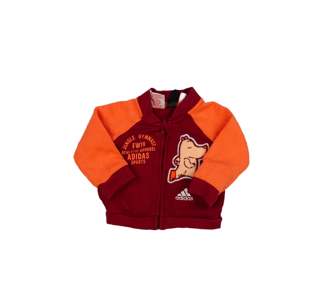 Červeno-oranžová mikina Adidas