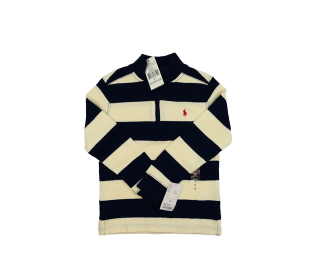 Nový krémovo-modrý svetr Ralph Lauren 