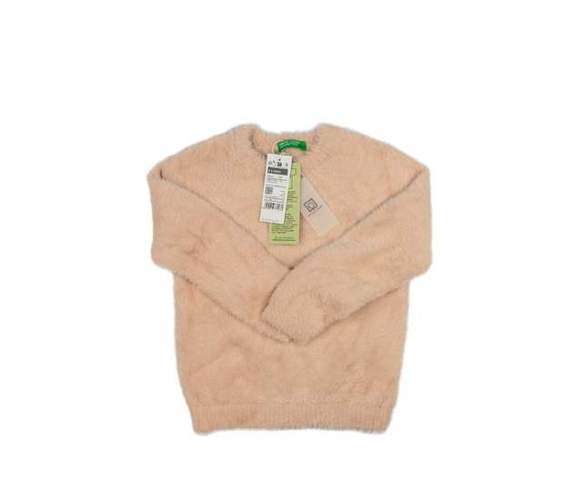 Nový růžový žinylkový svetr Benetton 