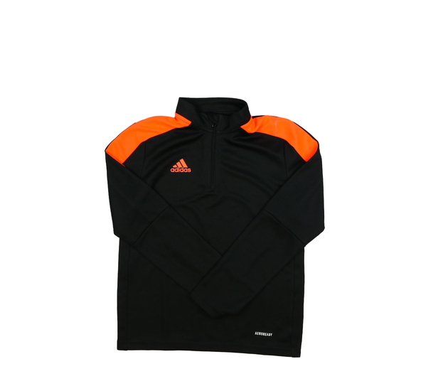 Černo-oranžová sportovní mikina Adidas
