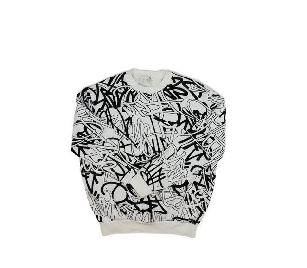 Bílá vzorovaná mikina H&M