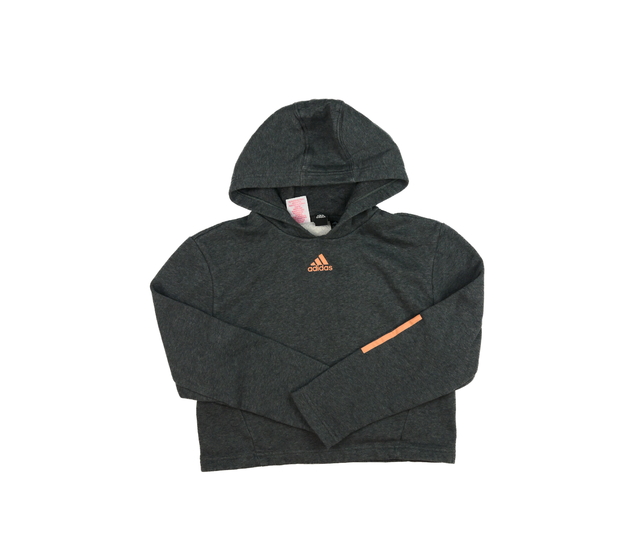 Šedá crop mikina Adidas 